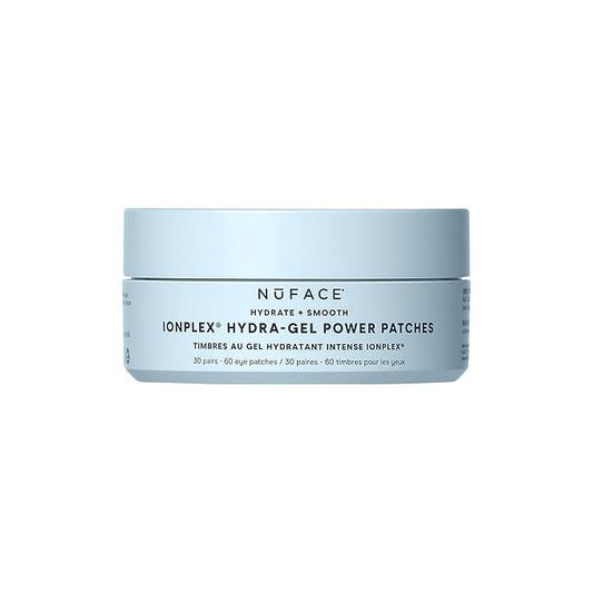 NuFACE IonPlex Hydra-Gel Power Under Eye Patches - Gel Under Eye Mask for Puffy Eyes & Dark Circles - Cooling Wrinkle Patches & Hydrating Treatment Pads to Energize, Brighten & Tighten (60 Count)-VivaGrace Women