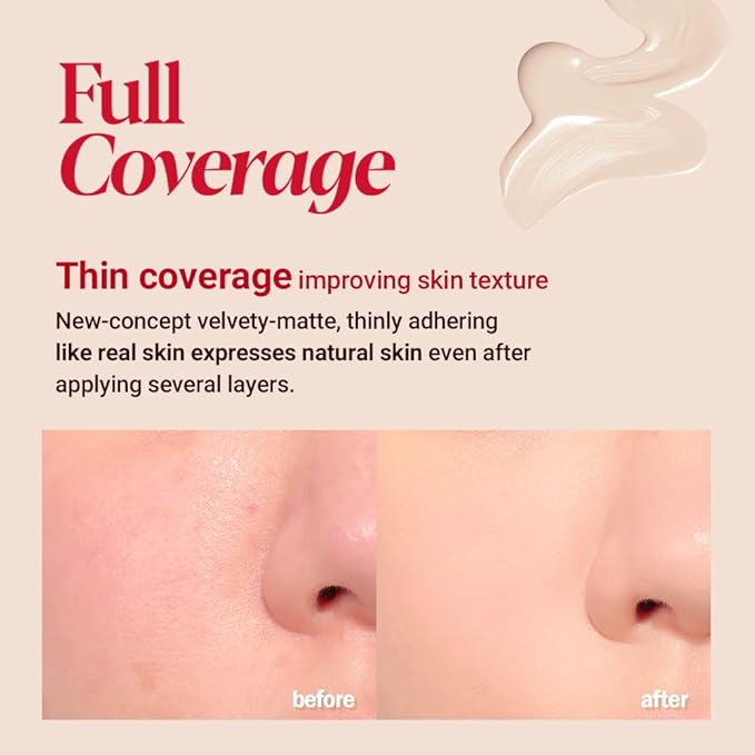 Espoir Pro Tailor Foundation Be Velvet SPF22 PA++ #5 Beige 1.01 fl oz | Powerful Lastingness Cover | Thin Coverage Improving Skin Texture | Velvety Formula without any Dry Feeling | Korean Makeup-VivaGrace Women