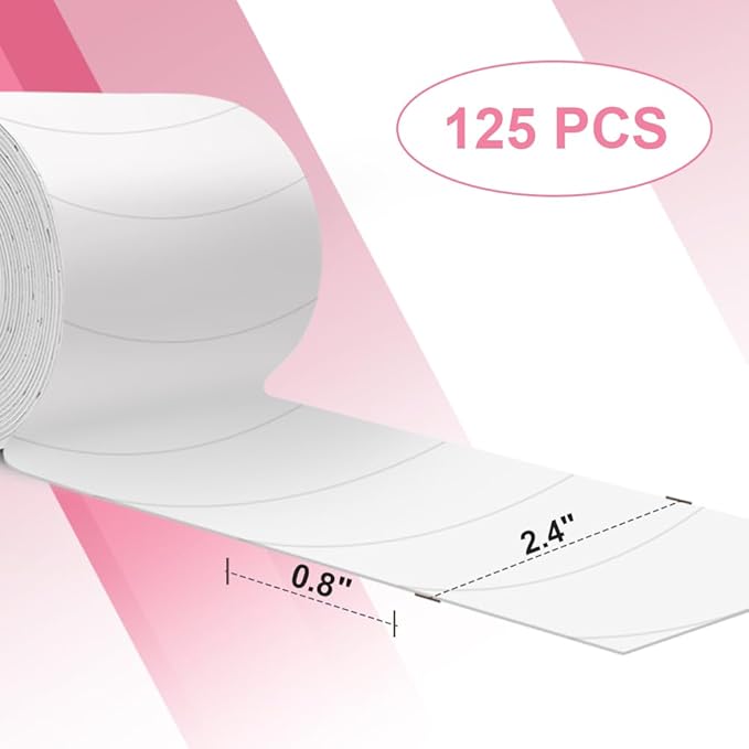 Foam Eye Pads for Eyelash Extensions - Akissos 125 PCS Pre Cut Medical Foam Tape Under Eye Pads Lash Extension Supplies Beauty Tools Lint Free Hypoallergenic No Latex Waterproof-VivaGrace Women