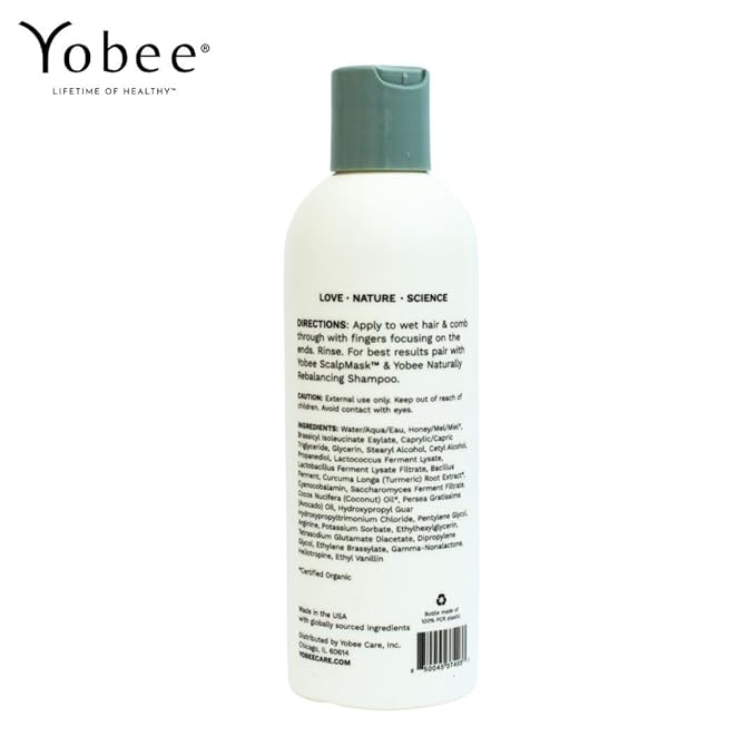 Yobee Naturally Rebalancing Shampoo | Dry, Flaky & Itchy Scalp Care with Para Probiotics, Organic Honey & Turmeric, Vitamin B12 & Oat Extracts | Dandruff & Psoriasis Relief (2 Bottles)-VivaGrace Women