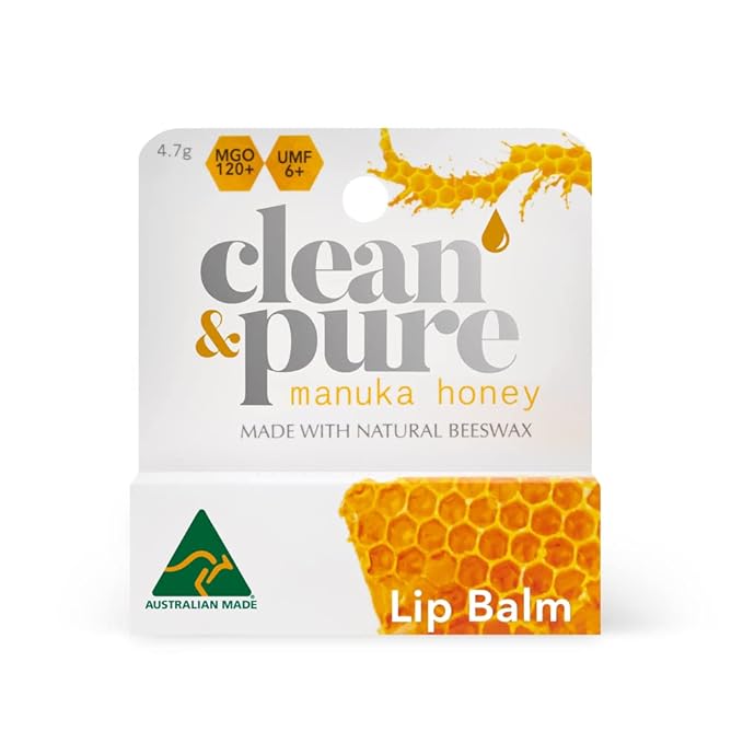 Lip Balm 3-Pack (Manuka Honey) | Lip Care Set With 100% All Natural Beeswax and Vitamin E Oil | Flavored Lip Balm for Dry, Chapped Lips | Made in Australia…-VivaGrace Women
