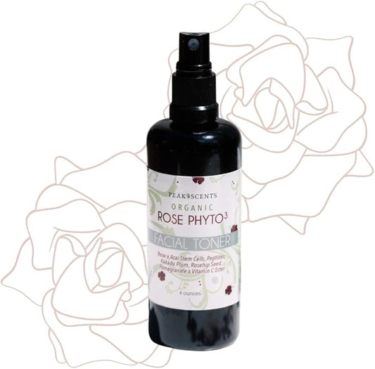 Organic Phyto³ Rose Water Facial Toner Spray - Pure Rosewater for Face, with Acaí and Herbal Extracts - Eco-Friendly and Vegan - Hydrating Rose Water Organic Face Spray (4 oz)-VivaGrace Women