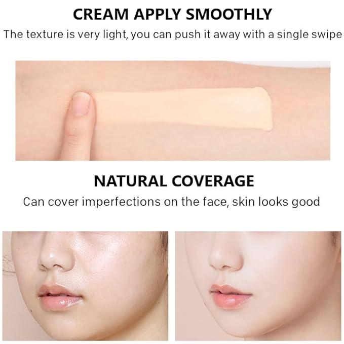 Foundation Full Coverage Liquid Foundation Cream - Lightweight Concealer - Suitable for All Skin Types (ivory white 02)-VivaGrace Women