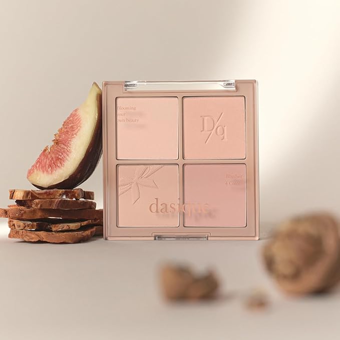 Dasique Blending Mood Cheek #10 Muted Nuts | 4 Blendable Shades in Lighteight Smooth Powder | Vegan | Korean Makeup | Blush-VivaGrace Women