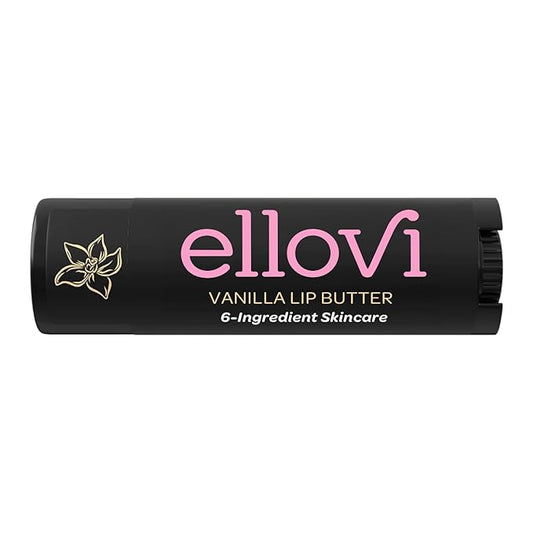Natural Lip Butter Lip Balm - Vanilla - Pure Enough to Eat - Made With Just 6 Vegan Ingredients - 100% Natural & Organic Moisturizing Lip Care for All Day Hydration (Single)-VivaGrace Women