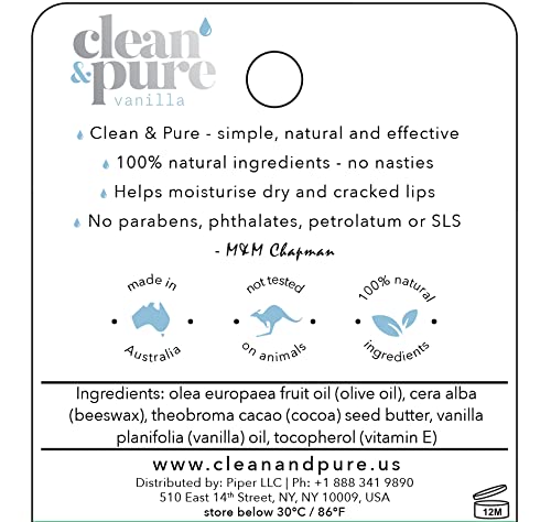 Lip Balm (Vanilla) | Manuka Honey Conditioning Lip Care with 100% All Natural Beeswax and Vitamin E Oil | Flavored Lip Balm for Dry, Chapped Lips | Made in Australia…-VivaGrace Women