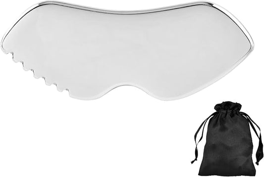 Stainless Steel Gua Sha Facial Tools, Upgrade Gua Sha for Facial Skin, Portable Eyes Neck Massage, Metal Gua Sha Tighten Skin Massage Guasha Beauty Tool-VivaGrace Women