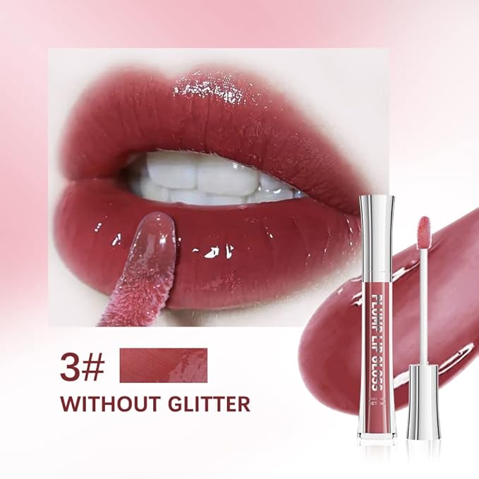 ibcccndc Lip Plumper gloss,Natural Lip Plumper,High Shine Lip Plumper,Lip Enhancer for Fuller,Sexy Lip Gloss,Shiny Lip Gloss For Girls and Women (3)-VivaGrace Women