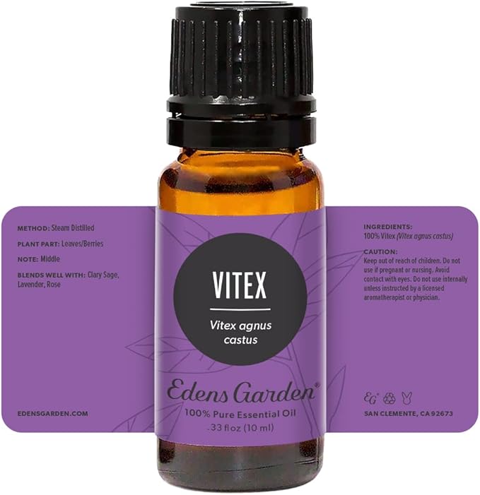 Edens Garden Vitex Essential Oil- 100% Pure Premium Grade, Undiluted, Natural, Therapeutic, Aromatherapy, The Best for Diffuser, Skin, Face, Humidifiers 10 ml (.33 fl oz)-VivaGrace Women
