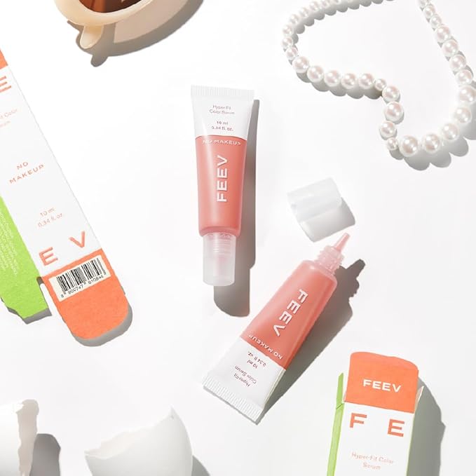 FEEV Hyper-Fit Color Serum Liquid Blush (10ml) | Dewy Cheek Blush Makeup | 50% of Hydrating Essence | Vegan | K-beauty (No Makeup, 10ml)-VivaGrace Women