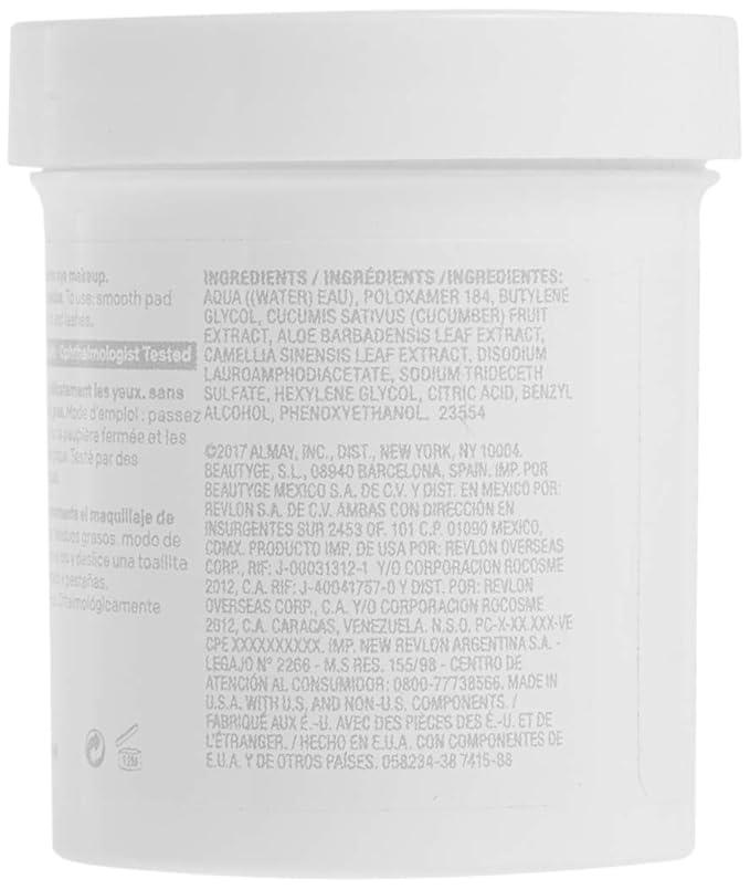 Almay Oil Free Gentle Eye Makeup Remover Pads , Oil Free Micellar, Hypoallergenic, Cruelty Free, Fragrance Free, Ophthalmologist Tested, 80 Pads ( Packaging May Vary )-VivaGrace Women