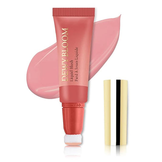 Blush Beauty Wand, Liquid Blush Contour Wand with Cushion Applicator, Smooth Cream Blush Wand Natural Matte Finish, Lightweight Blendable Blush Stick Makeup for Cheek,106 Peach Pink-VivaGrace Women