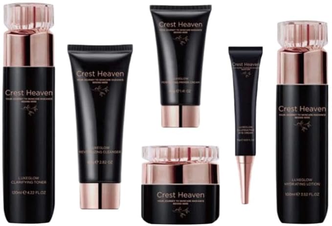 Women 6-Piece Facial Kit for Radiant Skin Care, Facial Care, Face Moisturizing and Anti-aging Skin Care luxeGlow-VivaGrace Women