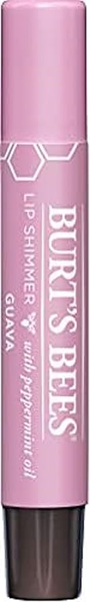 Burt's Bees Shimmer Lip Tint Easter Basket Stuffers, Tinted Lip Balm Stick, Moisturizing for All Day Hydration with Natural Origin Glowy Pigmented Finish & Buildable Color, Guava (4-Pack)-VivaGrace Women
