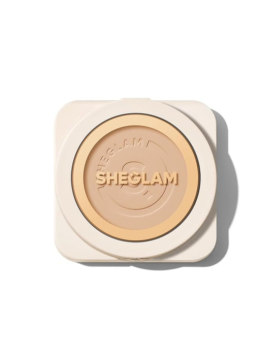 SHEGLAM SKin-Focus Full Coverage Powder Foundation Oil-Control Lightweight Face Pressed Powder Makeup-Chantilly-VivaGrace Women