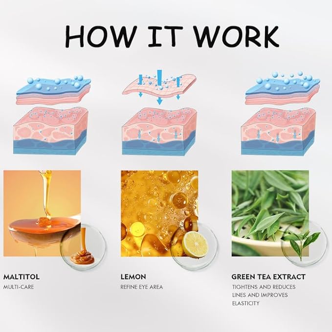 Eye Gel Patch（30 Pairs）Under Eye Patches Mask Essence Extract Under Eye Gel Pads to Reduce Puffy eyes, Dark Circles and Wrinkles (Green Tea)-VivaGrace Women