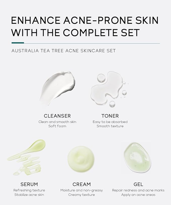 Vitamin C 5-Piece Skincare Set with Cleanser, Toner, Serum, Eye Cream and Face Cream for Skin Brightening skin care set skincare gift set skin care set for Unisex Adult (skincare kit)-VivaGrace Women