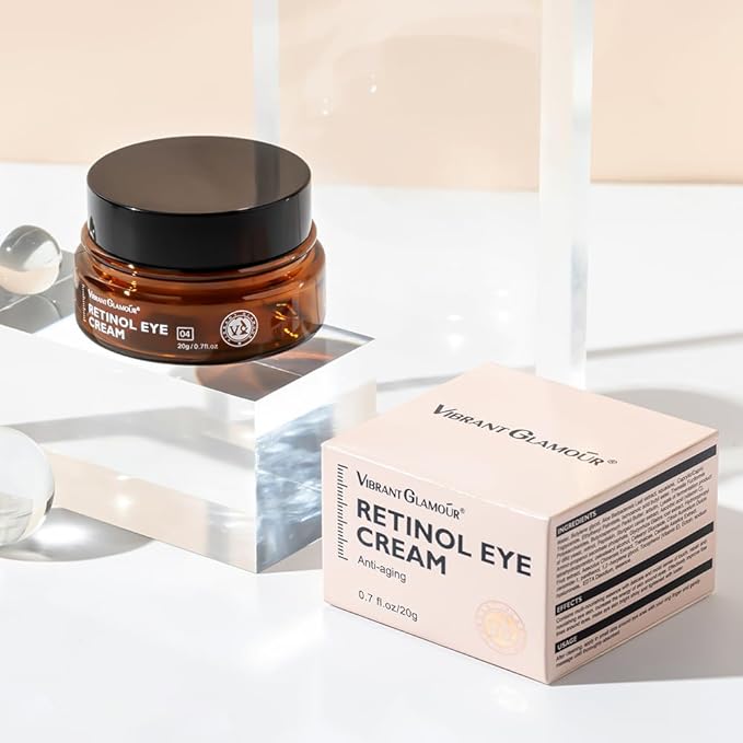 Retinol Eye Cream, Anti-Aging with Vitamin C & Ceramide for Dark Circles, Wrinkles & Fine Lines, Crow’s Feet, 0.7 fl.oz-VivaGrace Women
