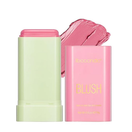Multi-Use Makeup Blush Stick, Cream Blush Stick, Tinted Solid Moisturizer Stick for Cheek & Eyes & Lips, Waterproof Natural Nude Makeup, Suitable for All Skin (1#Shy Pink)-VivaGrace Women