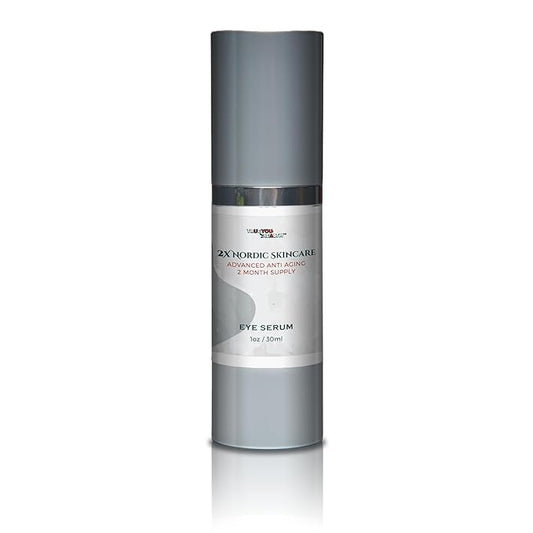 2x Nordic Skincare Serum - 2 Month Supply - Anti Aging Eye Serum - Contains Vitamin C for Dark Circles - Anti Aging Skincare Moisturizing Serum with Aloe Vera & Vitamin E - Improve Wrinkles & Eye Bags-VivaGrace Women