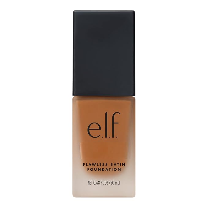 e.l.f. Flawless Finish Foundation, Lightweight & Medium Coverage, Semi-Matte Finish, Caramel, 0.68 Fl Oz (20mL)-VivaGrace Women