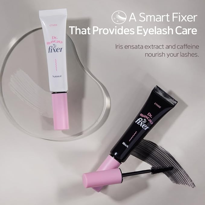 ETUDE Dr. Mascara Fixer #01 Natural | Long-Lasting Smudge-Proof Mascara Fixer with Care Effect | Eyelash Primer | Korean Makeup, Kbeuaty, Perfect for Gift