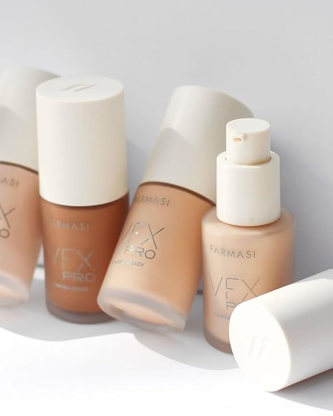 FARMASi Vfx Pro Foundation, Full Coverage Liquid Cream, Lightweight Long Lasting Coverage, Breathable Skin Moisturizer with Color True Matte Blending, Face Makeup, 1 fl. oz / 30 ml - Neutral Medium 13-VivaGrace Women