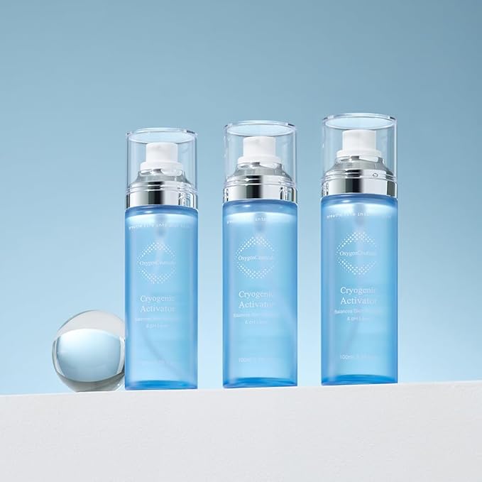 Cryogenic Activator (100ml / 3.38oz) – Facial Mist Toner for Hydrating, Soothing, and Cooling, Naturally Derived Deep Sea Water with Pure Oxygen, Suitable for All Skin Types-VivaGrace Women