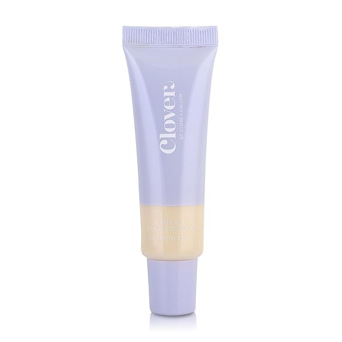 Clover Skin Is In Serum Foundation | Hydrating Face Serum, Lightweight Foundation, Cruelty-Free & Vegan | With Squalane And Sunflower Seed Wax | 30 ml - Shade 01 (Ultra Fair)-VivaGrace Women