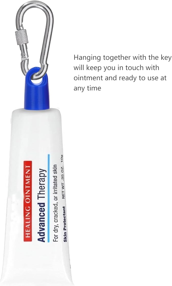 Keychain Cap For Aquaphor Healing Ointment 0.35 Ounce Tubes,4 Pack Portable Lid Cap Suitable For Travel And Outings-VivaGrace Women