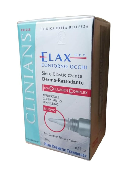 Suisse Clinica Della Bellezza Elax HCT Collagen Complex Eye Contour Firming Serum From Italy, 0.3 Oz.-VivaGrace Women