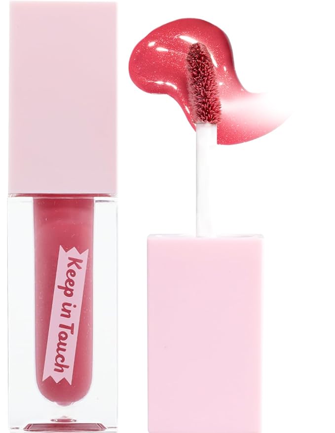 Keep In Touch Jelly Plumper Tint: Tea & Twinkle | Non-Sticky, Long-Lasting Lip Gloss | Vegan and Cruelty-Free Korean Lip Tint (Paradise Pink)-VivaGrace Women