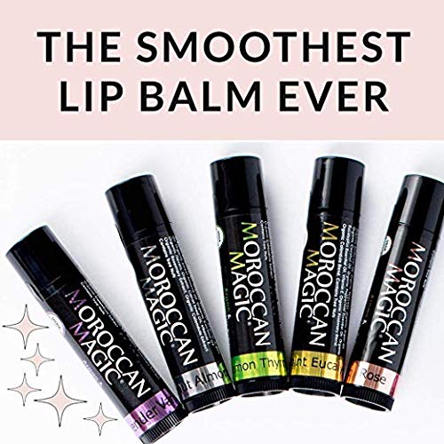 Moroccan Magic Organic Lip Balm Variety Pack Gift Set | Natural Argan and Essential Oils | Smooth | Non-Toxic Cruelty Free | 8 Pack-VivaGrace Women