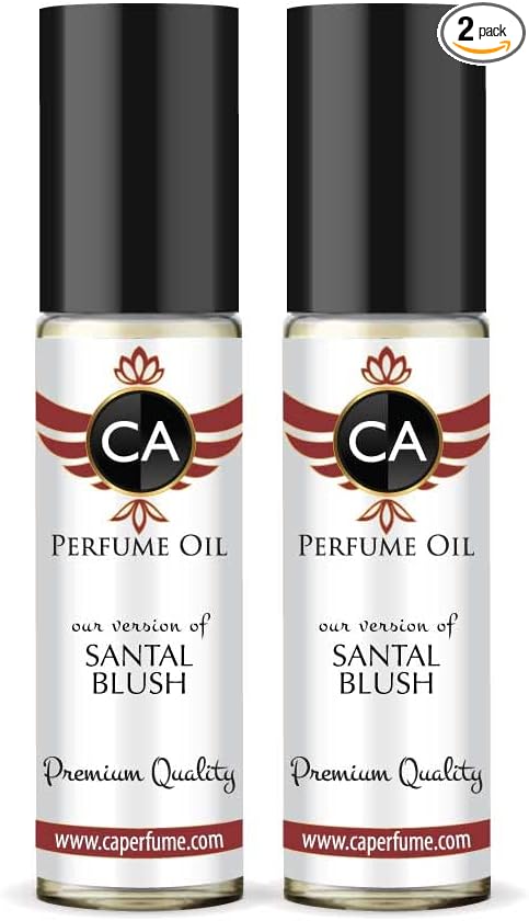 CA Perfume Impression of Santal Blush For Women Replica Fragrance Body Oil Dupes Attar Roll-On 0.3 Fl Oz-X2-VivaGrace Women
