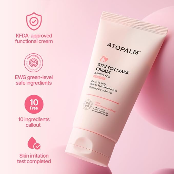 ATOPALM Maternity Care Stretch Mark Cream, 150ml 5 Fl Oz, Canola Oil Postpartum Skin Care| Pregnancy Red Lines Relief | Skin Swelling Elasticity Improvement| Gentle Body Moisturizing | Kbeauty-VivaGrace Women