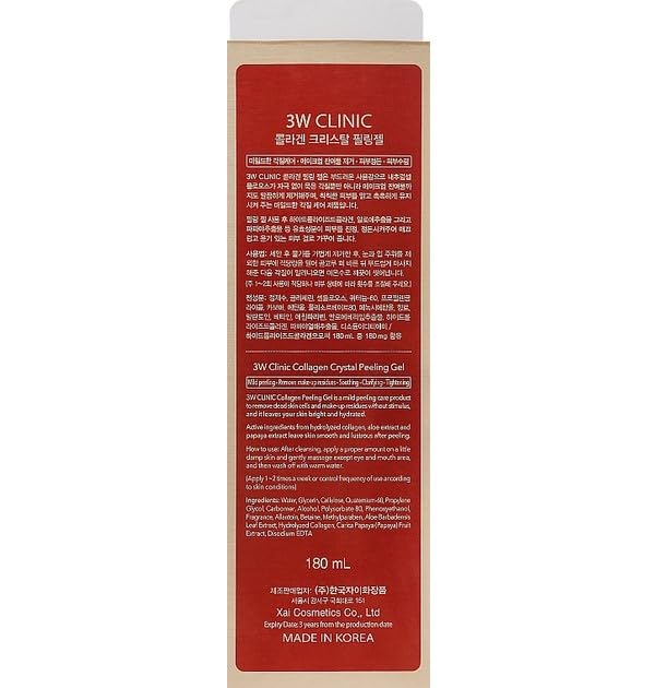 3W CLINIC Collagen Crystal Peeling Gel 180ml / 6.08oz