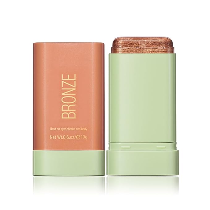 Multi-Purpose Makeup Blush Stick, 3-in-1 Beauty Tinted Solid Blush Stick For Cheeks, Lips And Eyes Waterproof Natural Cream Blush Stick With Long-Lasting Moisturizing Formula (#3Rich Glow)-VivaGrace Women