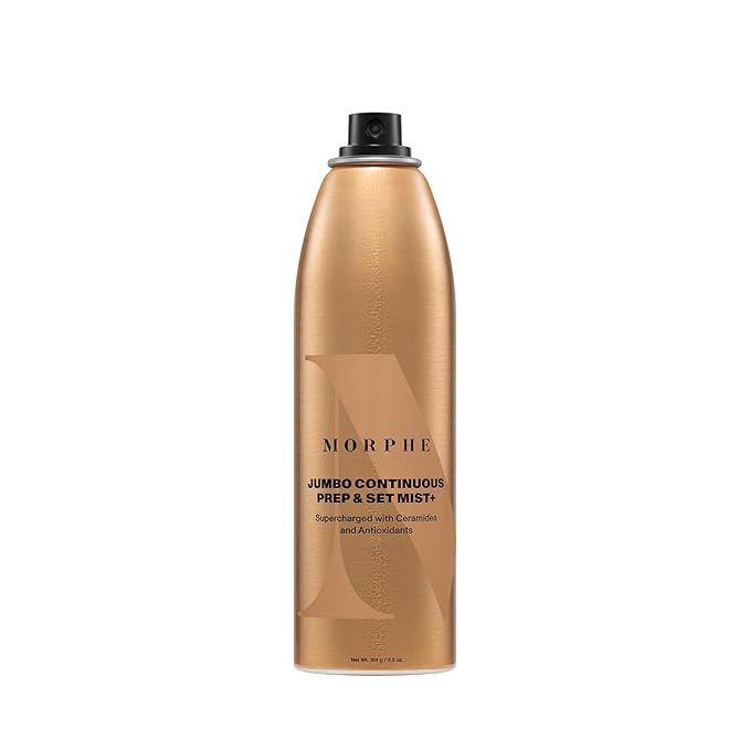 Morphe Jumbo Continuous Prep & Set Face Mist - Hydrating Setting Spray for Makeup & Skin Prep - Enriched with Ceramides and Antioxidants for a Radiant Finish (6.5 oz)-VivaGrace Women
