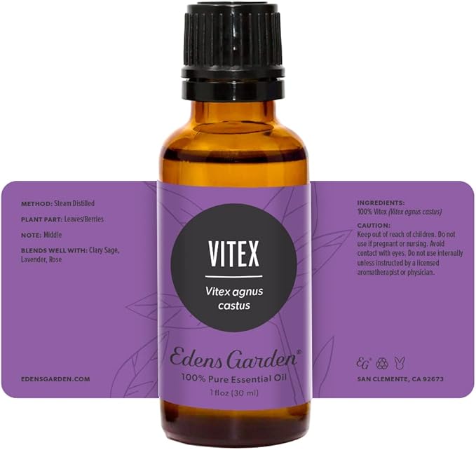 Edens Garden Vitex Essential Oil- 100% Pure Premium Grade, Undiluted, Natural, Therapeutic, Aromatherapy, The Best for Diffuser, Skin, Face, Humidifiers 30 ml (1 fl oz)-VivaGrace Women