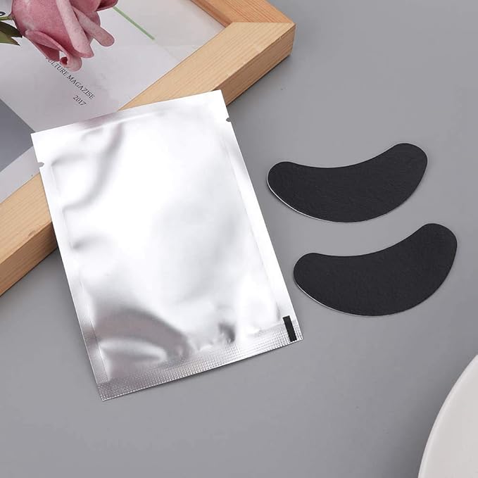 Under Eye Pads, 50 Pairs Eye Gel Pads, Eyelash Extension Pads for Eyelash Extensions Eye Mask Beauty Tool, Black-VivaGrace Women