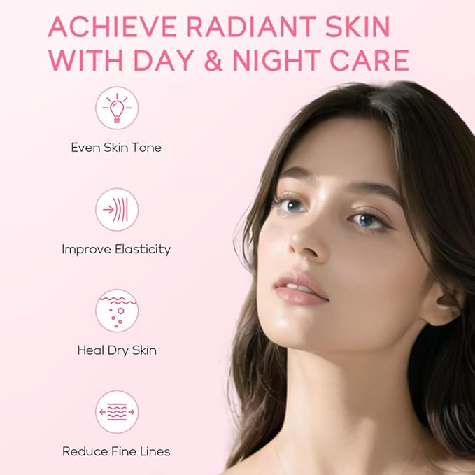 Sakura Skincare Gift Set, Skin Care Travel Kit with Cleanser, Toner, Serum, Eye Cream, Face Cream for Women Girls (5pcs)-VivaGrace Women