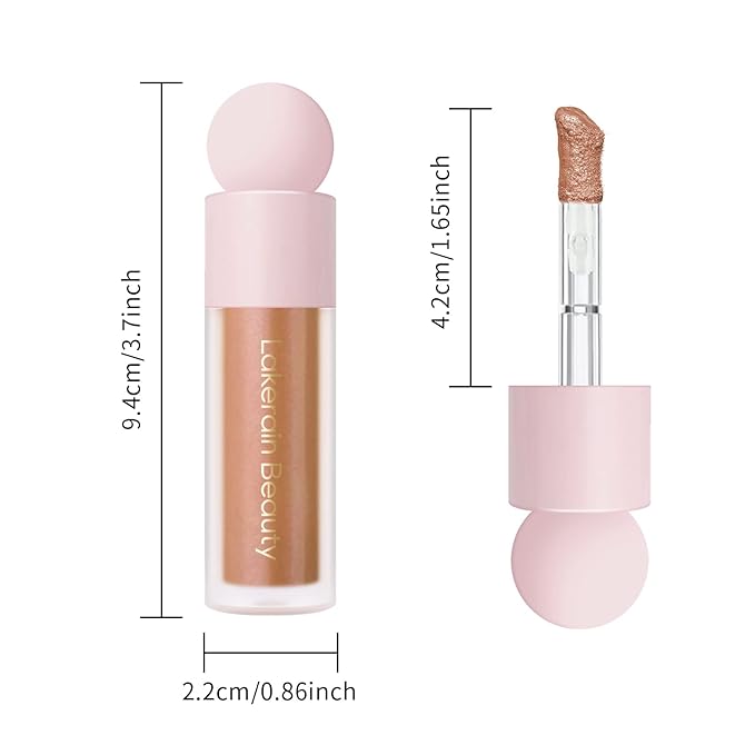 KYDA Liquid Highlighter, High Glossy Face Illuminator, Radiant Glow Liquid Filter, Silky Creamy Face Enhancing Makeup, Buildable Formula-Candlelight-VivaGrace Women