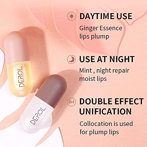 Lip Plumper,Derol Lip Plumper by NVYUE,Natural Lip Plumper and Lip Care Serum,Lip Enhancer for Fuller(2PCS)-VivaGrace Women