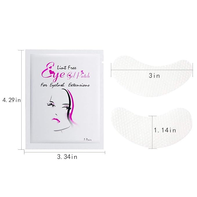 Under Eye Gel Pads Eyelash Extension Pads Lint Free DIY False Eyelash Lash Extension Makeup Eye Gel Patches Pack (50)-VivaGrace Women