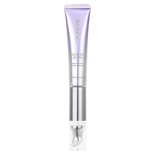 Eye Cream for Wrinkles and Fine Lines Microcurrent Massage Anti-wrinkle Eye Cream Anti Aging 0.5 fl oz-VivaGrace Women