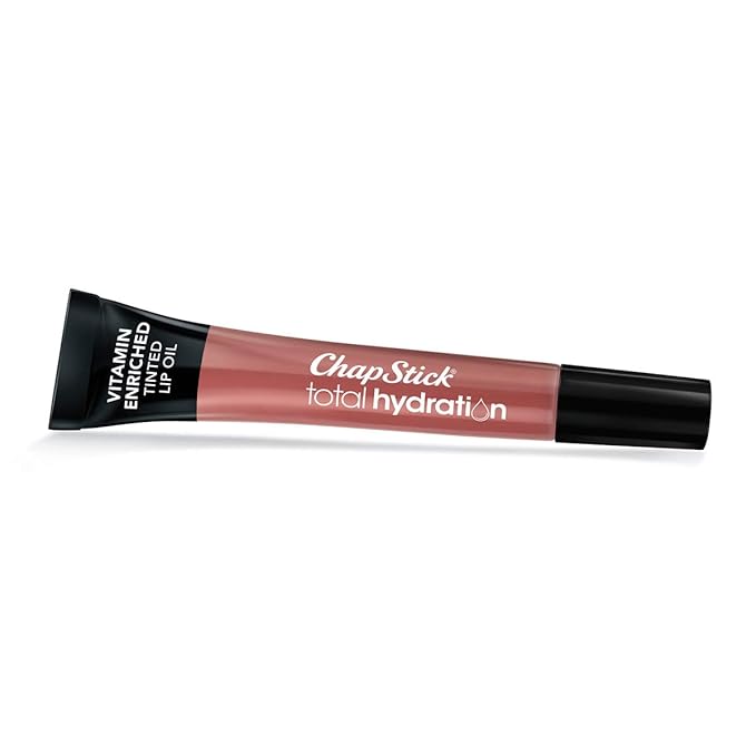 ChapStick Total Hydration Vitamin Enriched Blushed Bronze Tinted Lip Oil Tube, Lip Care - 0.24 Oz-VivaGrace Women