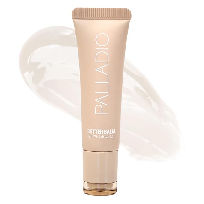 Palladio Butter Balm - Hydrating Lip Balm with Sheer Tint, Aloe, Peptides, Shea Butter, and Vegan Formulation for Instant Moisture, Shine, and Soothing Lip Care, French Vanilla-VivaGrace Women