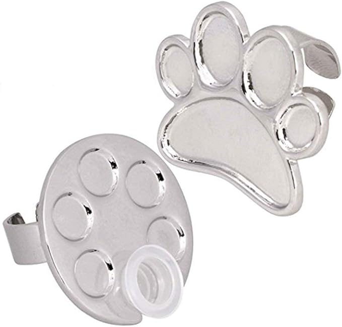 2 Pcs/Lot Mini Manicure Palette Wearable Metal Nail Art Polish Holder Paint Palette Finger Rings Nail Art Tools Palettes Palette Cups-VivaGrace Women