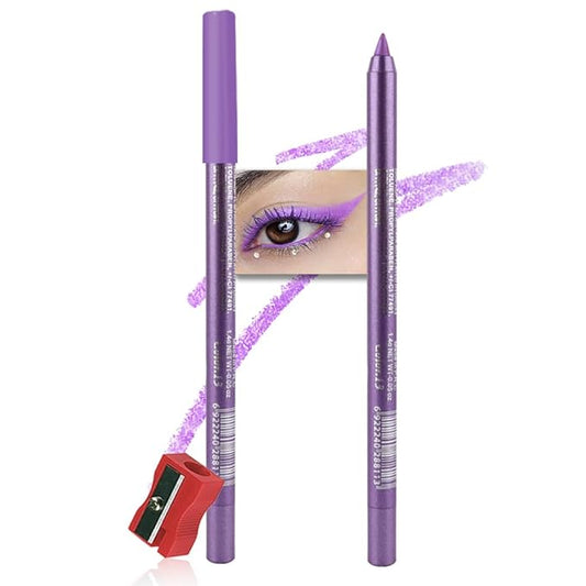 evpct Magic Purple Gel Eyeliner Pencil for Women Waterline Waterproof Smudge Proof Eye Makeup Liners, Purple Mascara Eye Liner Gel Liner Eyeliner with Sharpener delineador de ojos contra el agua 13