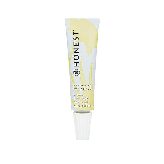 Honest Beauty Vitamin C Depuff Brightening Eye Cream | Reduces Dark Circles | Vitamin C, Daisy Flower Extract, Hyaluronic Acid | EWG Verified, Vegan + Cruelty Free | 0.5 fl oz-VivaGrace Women